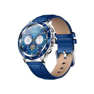 NX1 1.32 Inch Bluetooth Call Body Temperature Monitoring Waterproof Smart Watch(Blue Leather)