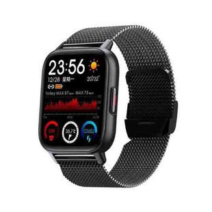 QS16Pro 1.69-Inch Health Monitoring Waterproof Smart Watch, Supports Body Temperature Detection, Color: Black Steel