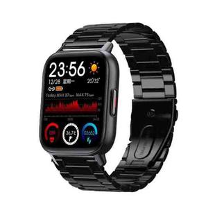 QS16Pro 1.69-Inch Health Monitoring Waterproof Smart Watch, Supports Body Temperature Detection, Color: Thick Black Steel