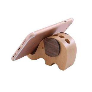 Wooden Mobile Phone Bracket Beech Lazy Mobile Phone Holder,Style: Elephants 