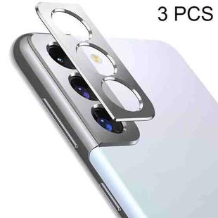 3 PCS Phone Camera Aluminum Alloy Film Rear Camera Protective Film For Samsung Galaxy S21 Plus (Silver)