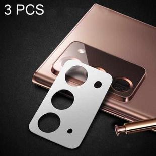 3 PCS Lens Film Aluminum Alloy Sheet Camera Protection Film For Samsung Galaxy Note20 (Silver)