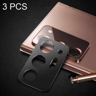 3 PCS Lens Film Aluminum Alloy Sheet Camera Protection Film For Samsung Galaxy Note20 Ultra (Black)