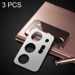 3 PCS Lens Film Aluminum Alloy Sheet Camera Protection Film For Samsung Galaxy Note20 Ultra (Silver)