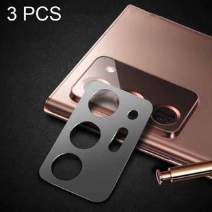 3 PCS Lens Film Aluminum Alloy Sheet Camera Protection Film For Samsung Galaxy Note20 Ultra (Gray)