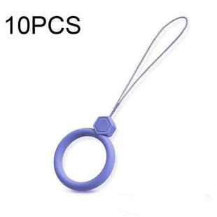 10 PCS Silicone Ring Mobile Phone Lanyard Water Bottle Anti-fall Pendant(Clove Purple)