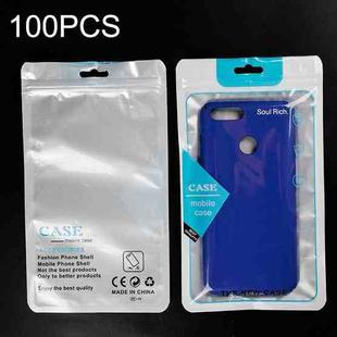 100PCS Phone Case Translucent Yin Yang Self-sealing Packaging Bag(Blue)