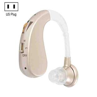 Hearing Aid Audiphones Sound Amplifier US Plug(Golden)