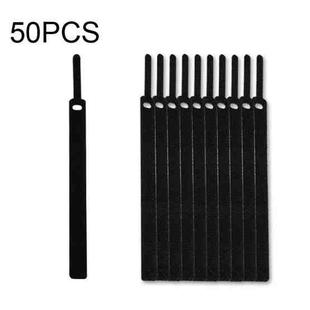 50 PCS Needle Shape Self-adhesive Data Cable Organizer Colorful Bundles 12 x 145mm(Black)