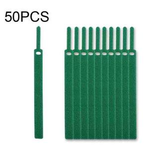 50 PCS Needle Shape Self-adhesive Data Cable Organizer Colorful Bundles 15 x 200mm(Green)