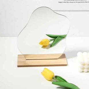 Irregular Acrylic Mirror With Wooden Base Photo Props(Cloud)