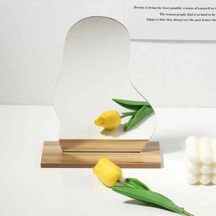 Irregular Acrylic Mirror With Wooden Base Photo Props(Mountain)