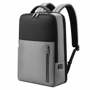 Bopai 61-68118 Multifunctional Wear-resistant Anti-theft Laptop Backpack with USB Charging Hole(Silver Gray)