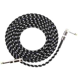 Guitar Connection Wire Folk Bass Performance Noise Reduction Elbow Audio Guitar Wire, Size: 0.5m(Black White)