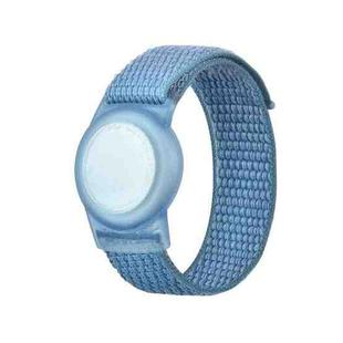 220mm For AirTag Tracker Child Adult Nylon Strap Wristband Protective Case   (Capu Blue)