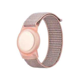 170mm For AirTag Tracker Child Adult Nylon Strap Wristband Protective Case  (Pink)