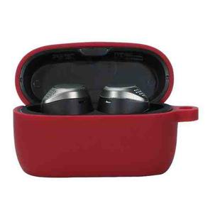 For Jabra Elite75T Sports Bluetooth Headphones Soft Silicone Case with hooks(Wine Red)