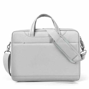 Airbag Thickened Laptop Portable Messenger Bag, Size: 15.6-16.1 inches(Light Gray)