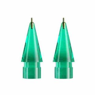 For Apple Pencil 1/2 2pcs Stylus Transparent Replacement Needle Nib, Spec: Extended (Green)