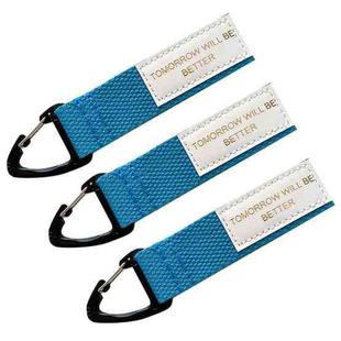 3PCS Mobile Phone Case Wrist Strap Lanyard School Bag Pendant Decoration(Blue)