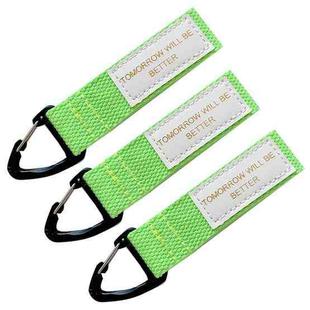 3PCS Mobile Phone Case Wrist Strap Lanyard School Bag Pendant Decoration(Green)