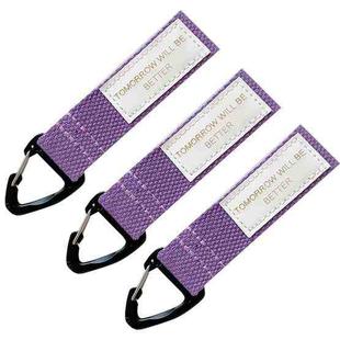 3PCS Mobile Phone Case Wrist Strap Lanyard School Bag Pendant Decoration(Purple)