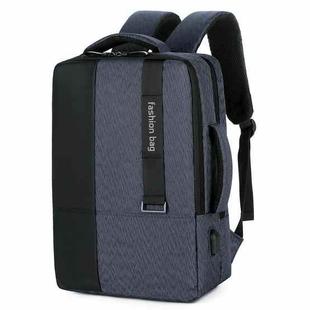 140 Large-capacity Business Commuter Laptop Backpack with USB Charging Interface(Blue)