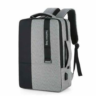 140 Large-capacity Business Commuter Laptop Backpack with USB Charging Interface(Grey)