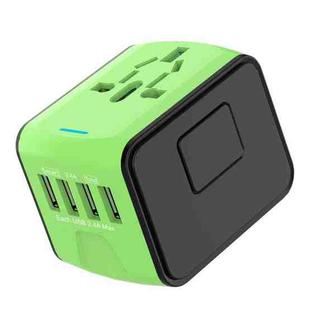 BMAX 199-04U Travel Multifunctional USB Converter 4 USB Universal Socket(Green Black)