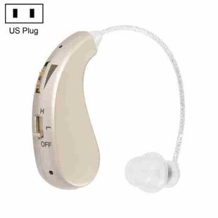 Portable Rechargeable Invisible Hearing Aid US Plug(Gold)