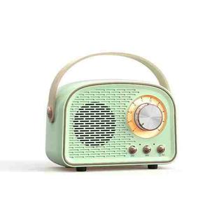 DW21 Vintage Radio BT Speaker Support TF Card/U Disk to Play(Light Green)
