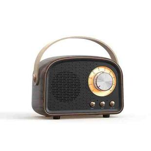 DW21 Vintage Radio BT Speaker Support TF Card/U Disk to Play(Wood Grain)