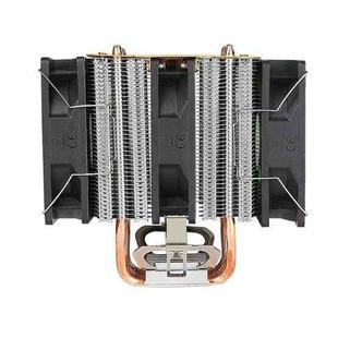 Computer 6 Copper Tube CPU Radiator CPU Fan,Spec: 3 Fans Without Light