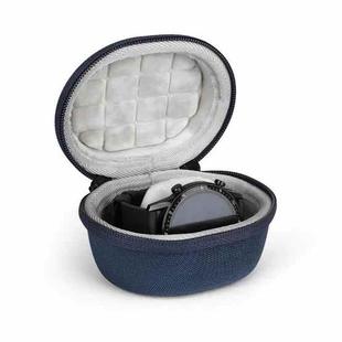 EVA Smartwatch Storage Case Universal Fleece Watch Storage Bag With Carabiner(Blue)