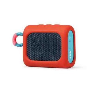 For JBL GO3 Dust-proof Silicone Case Anti-fall Speaker Case(Red)