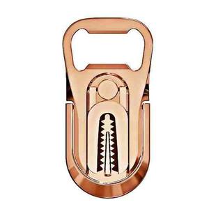 Multifunction Car Air Vent Phone Holder Finger Ring Phone Bracket Bottle Opener(Rose Gold)