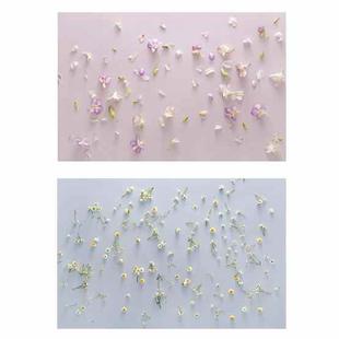 3D Double-Sided Matte Photography Background Paper(Blue+Pink Flower)