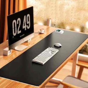 7-speed Temperature Control Leather Heated Mouse Pad Hand Warmer Desk Pad,CN Plug 80 x 40cm Black