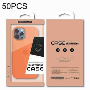 50 PCS Kraft Paper Phone Case Packaging Box  L Inner Tray   6.1-6.7 Inch(White)