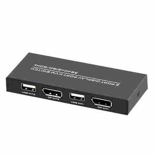 FJGEAR FJ-DK201 60HZ 2 Ports DP + USB To KVM Switcher With Desktop Controller