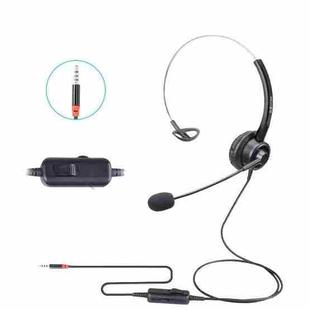 VT200 Single Ear Telephone Headset Operator Headset With Mic,Spec: 3.5mm Single Plug with Tuning