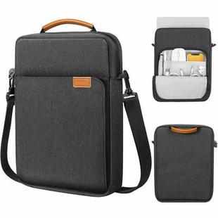Vertical Laptop Bag Handheld Shoulder Crossbody Bag, Size: 9.7-11 Inch(Black)