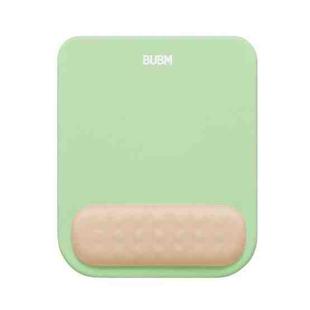 BUBM Wrist Protector Mouse Pad Macaroon Memory Foam Mouse Pad(Bean Green + Light Khaki)