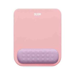 BUBM Wrist Protector Mouse Pad Macaroon Memory Foam Mouse Pad(Pink+Purple)
