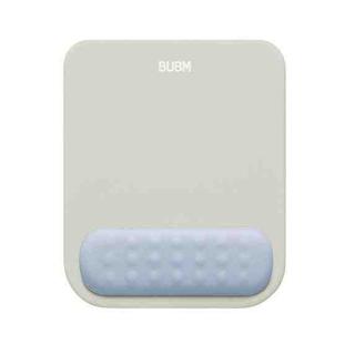 BUBM Wrist Protector Mouse Pad Macaroon Memory Foam Mouse Pad(Gray White+Blue)