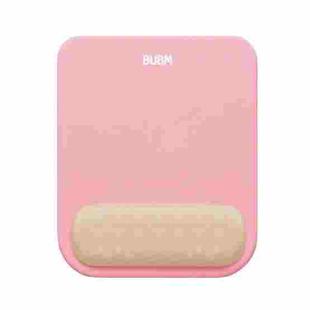 BUBM Wrist Protector Mouse Pad Macaroon Memory Foam Mouse Pad(Peach Pink + Khaki)