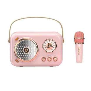 POLVCDG B152 Multi-Functional Small Family KTV Karaoke Microphone Sound Integration(Pink)