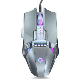 Dark Alien V710 7 Keys Metal Office Wired Glowing Mouse, Cable Length: 1.78m(Silver)