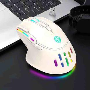 K-Snake BM520  9-button 3200DPI 2.4G RGB Wireless Dual-mode Gaming Mouse(White)