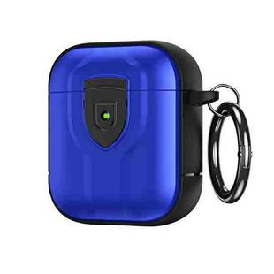 For AirPods 1/2 TPU + PC Full Wrap Type Protection Case Cover(Blue)